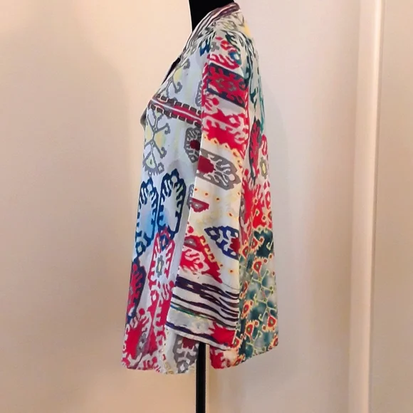 Johnny Was  Silk Tunic Medium - Picture 2 of 9